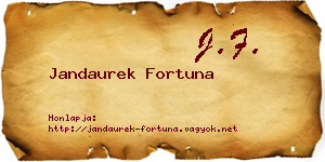 Jandaurek Fortuna névjegykártya